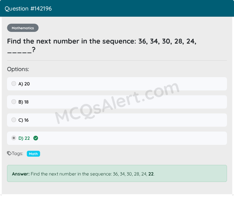 Question Screenshot