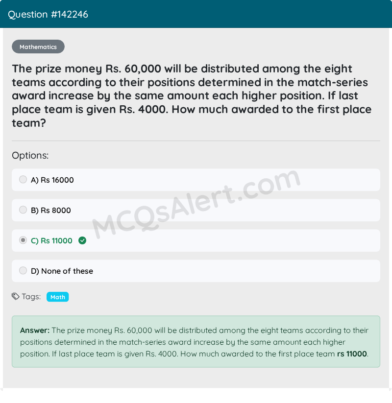 Question Screenshot