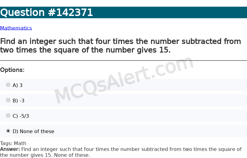 Question Screenshot