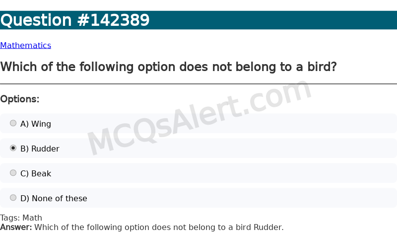 Question Screenshot