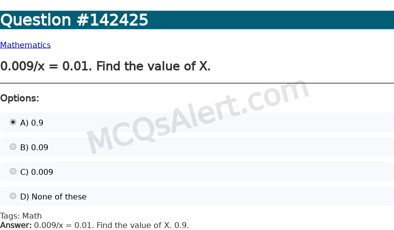 Question Screenshot