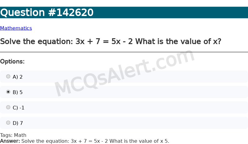 Question Screenshot