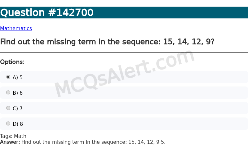 Question Screenshot