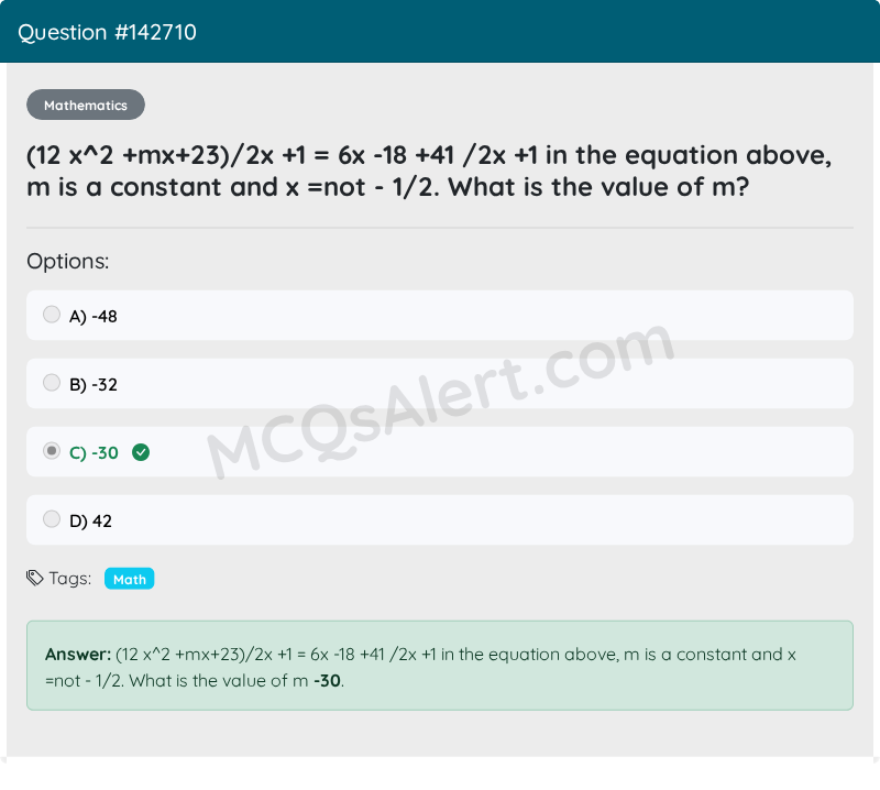 Question Screenshot