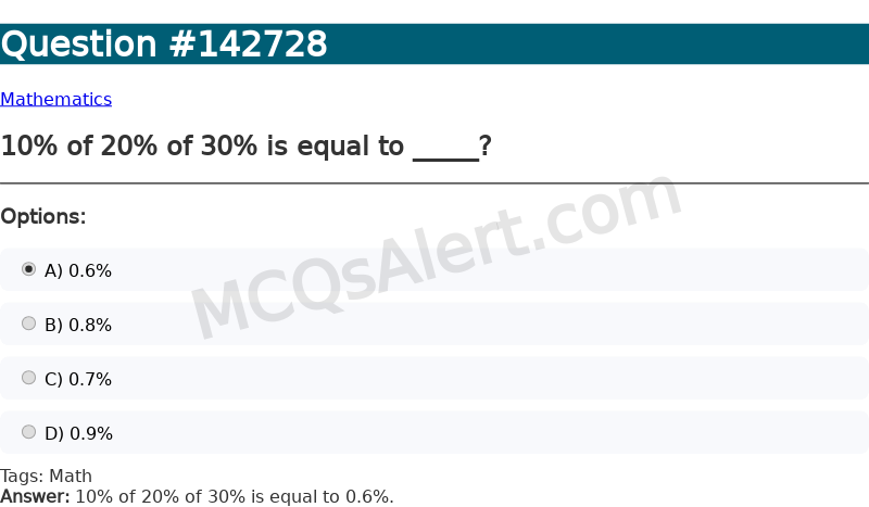 Question Screenshot