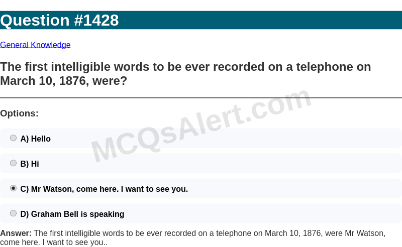 Question Screenshot