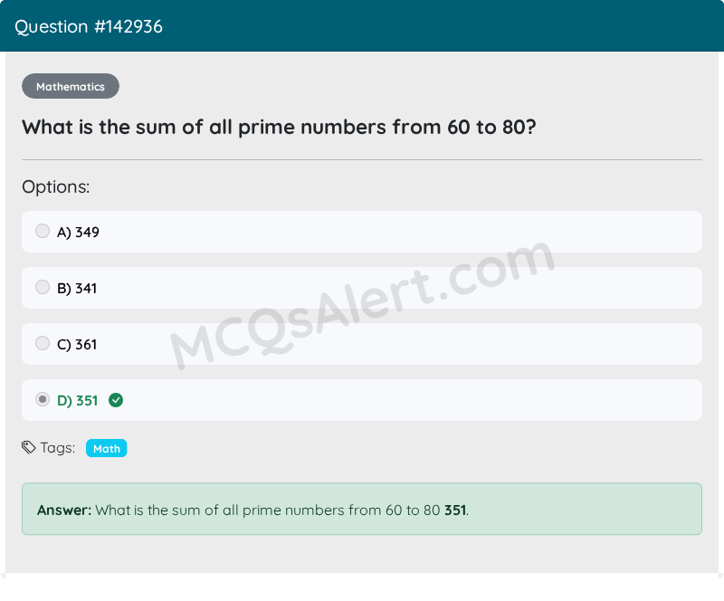 Question Screenshot