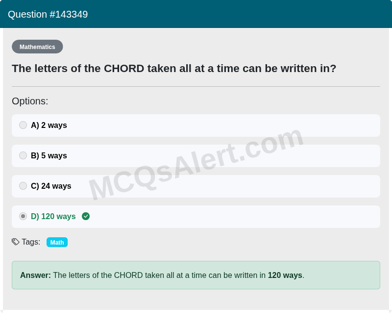 Question Screenshot