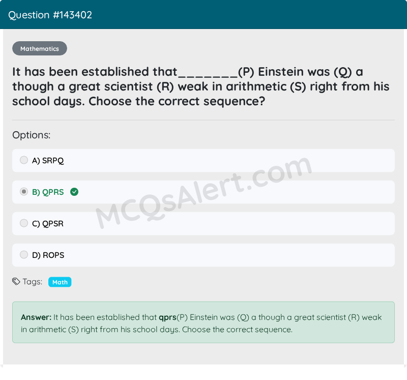 Question Screenshot