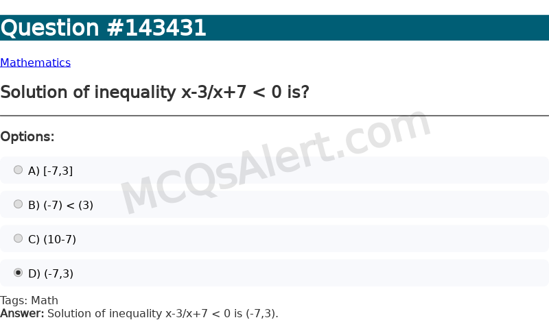 Question Screenshot