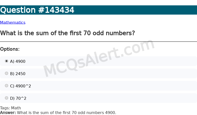 Question Screenshot