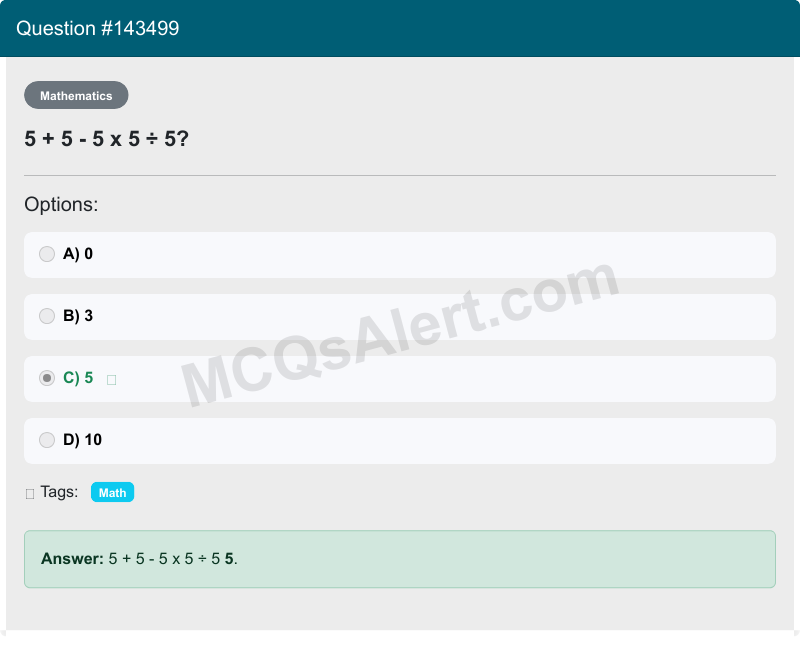Question Screenshot