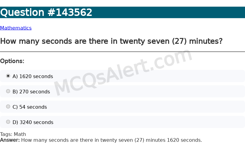 Question Screenshot