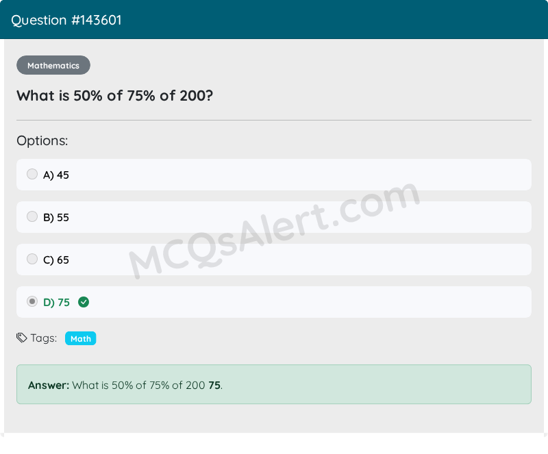 Question Screenshot