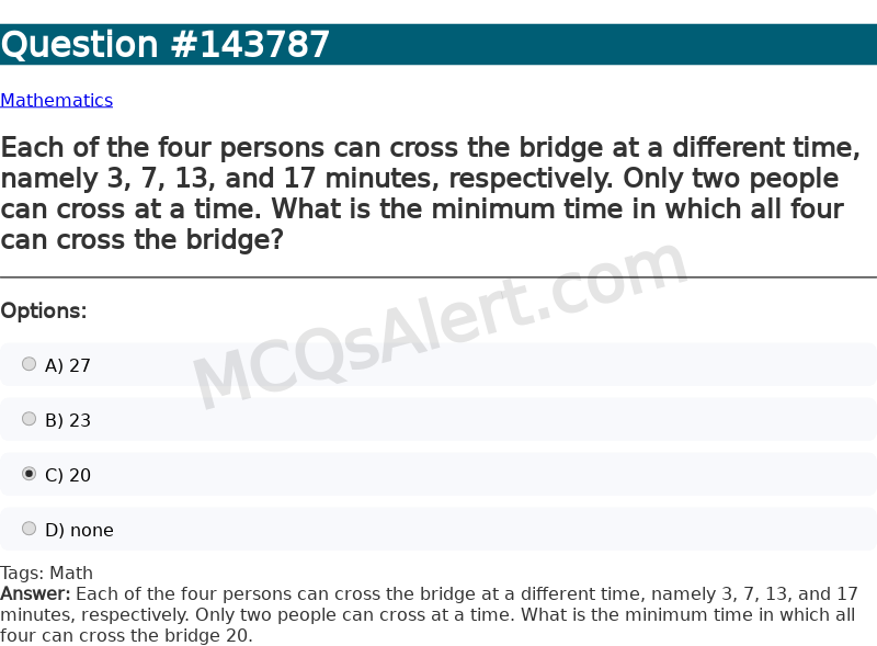 Question Screenshot