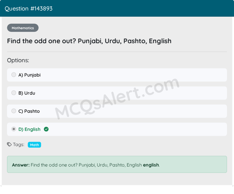 Question Screenshot