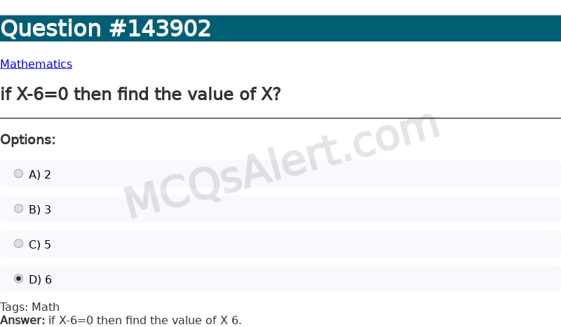 Question Screenshot