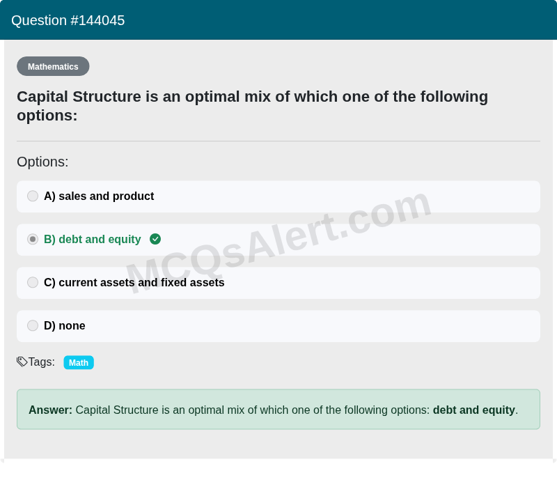 Question Screenshot