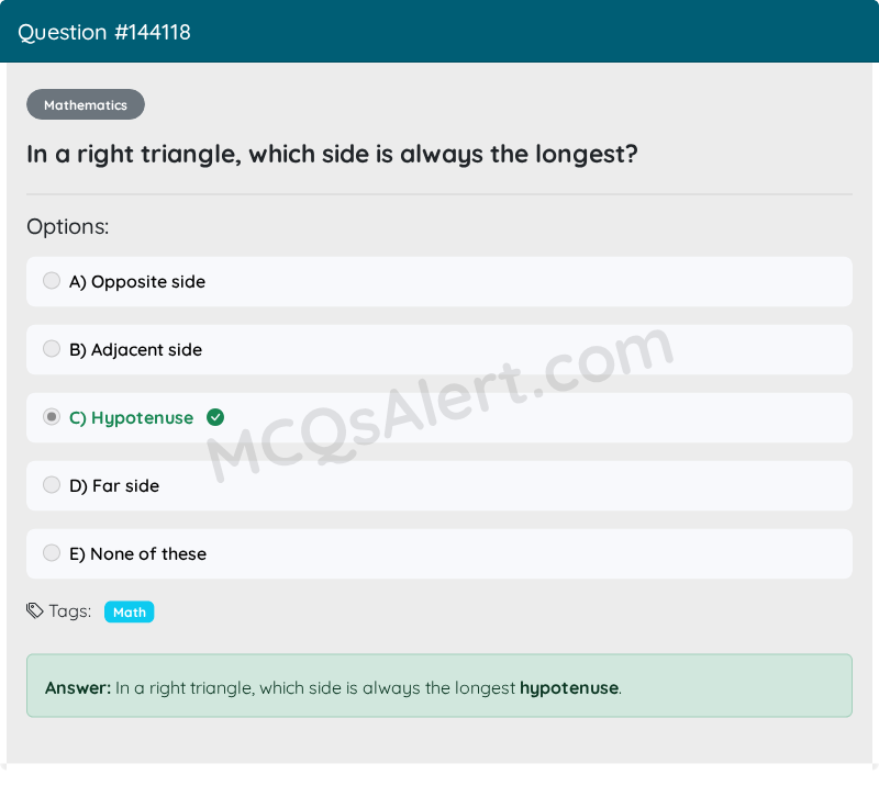 Question Screenshot