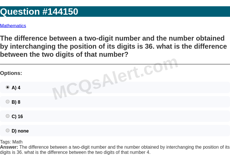 Question Screenshot