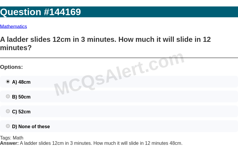 Question Screenshot