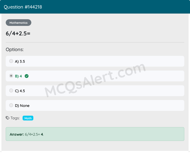 Question Screenshot