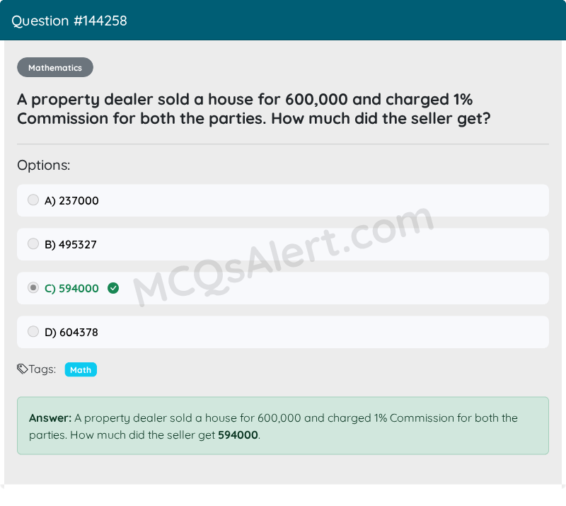 Question Screenshot