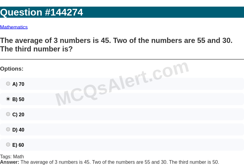 Question Screenshot