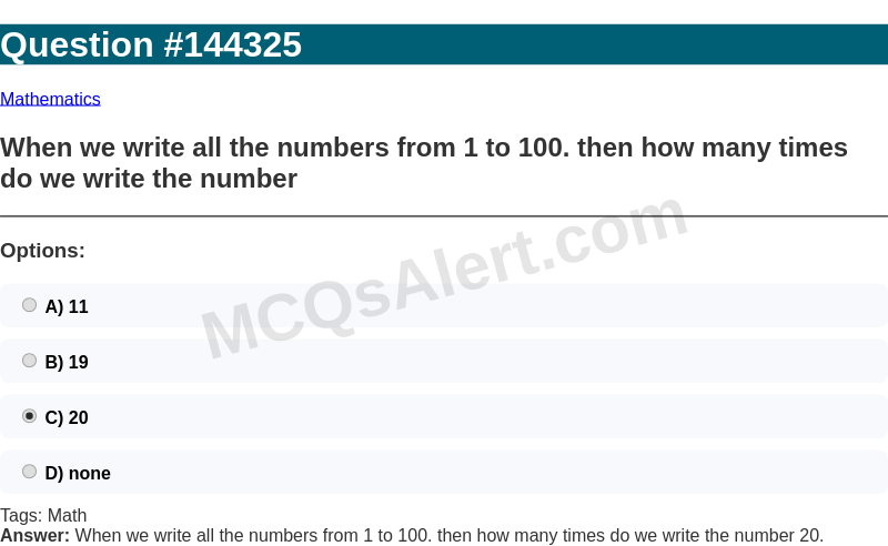 Question Screenshot