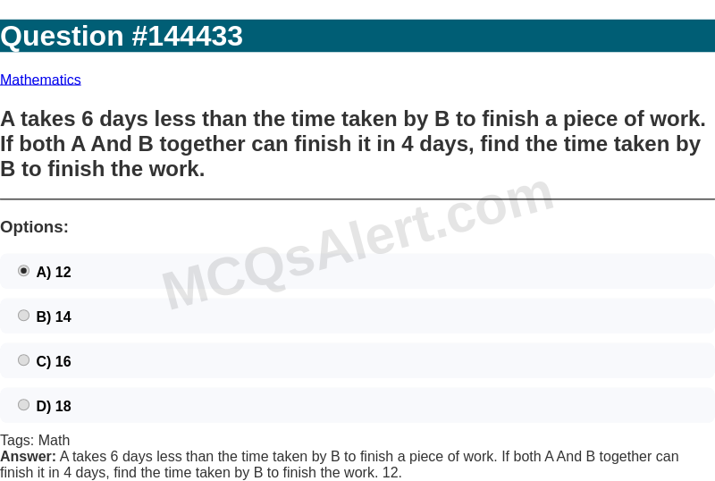 Question Screenshot