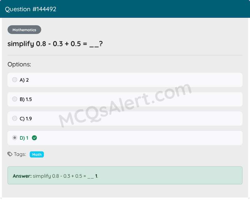 Question Screenshot