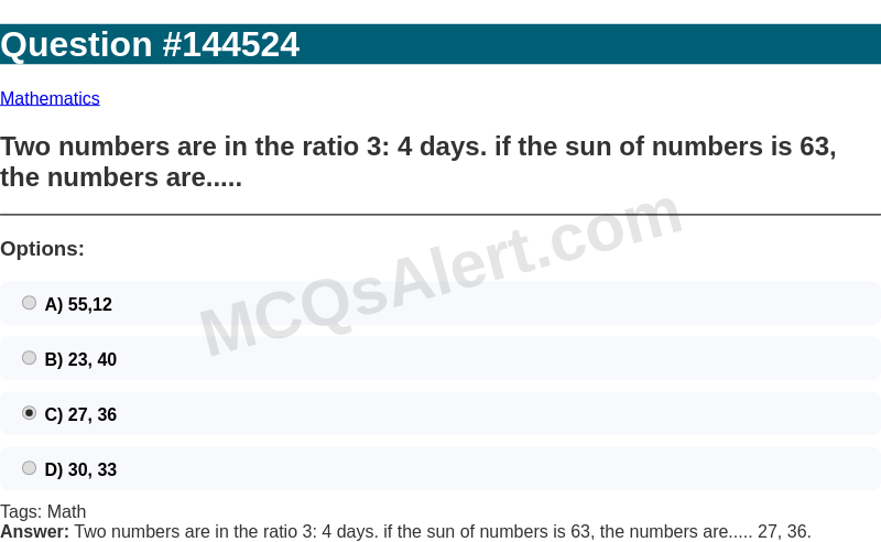 Question Screenshot