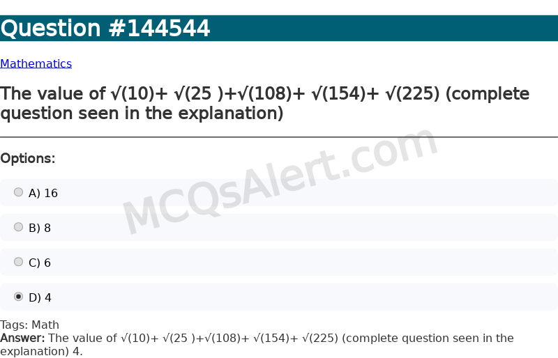 Question Screenshot