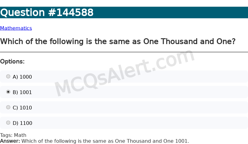 Question Screenshot