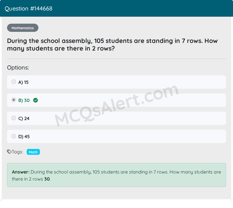 Question Screenshot