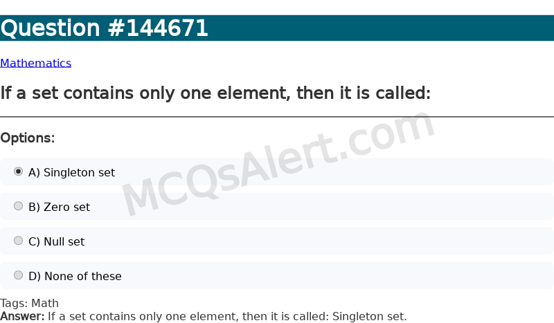 Question Screenshot