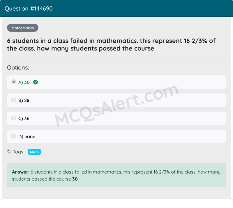 Question Screenshot