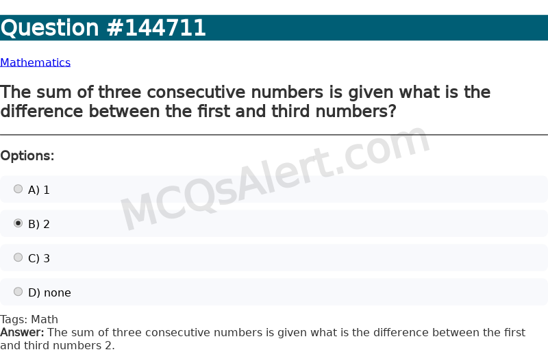 Question Screenshot
