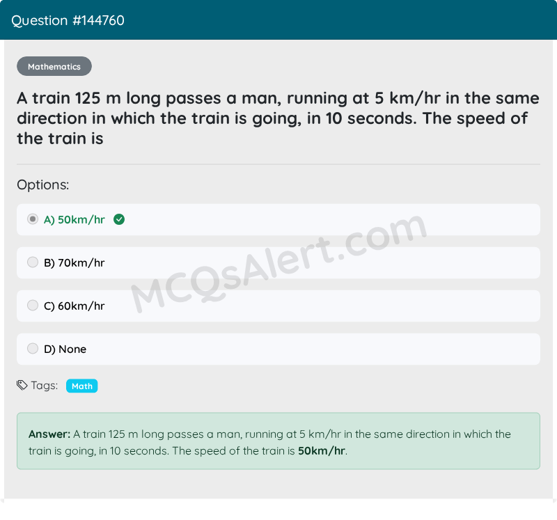 Question Screenshot