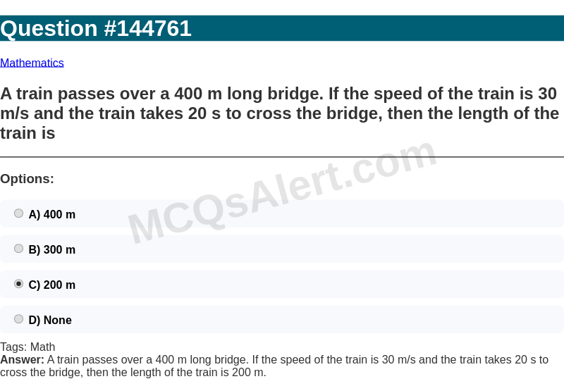 Question Screenshot