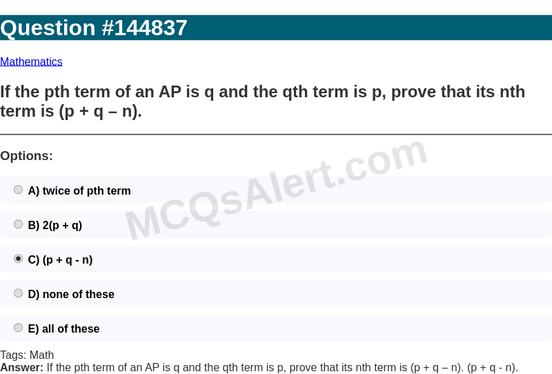 Question Screenshot