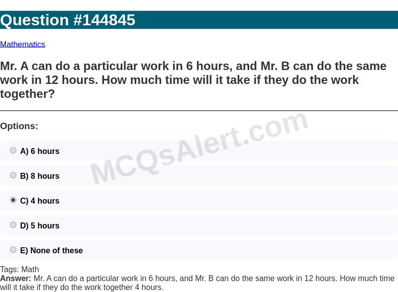 Question Screenshot
