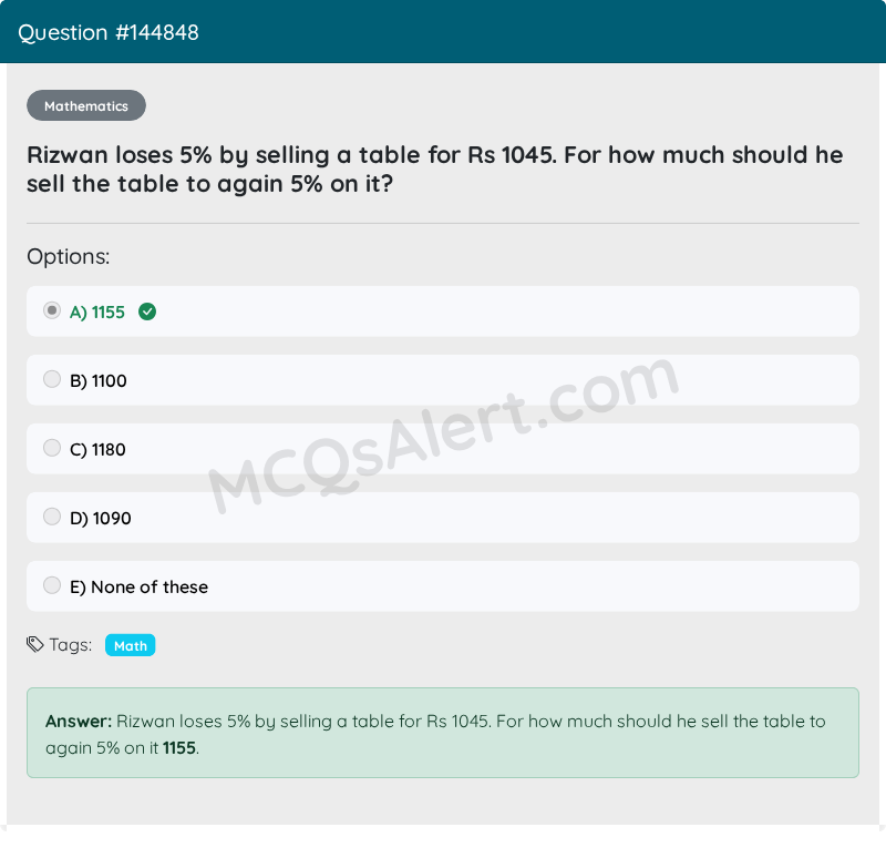 Question Screenshot