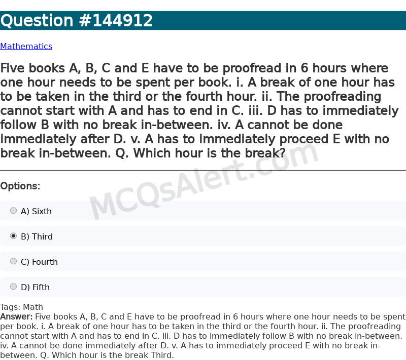 Question Screenshot