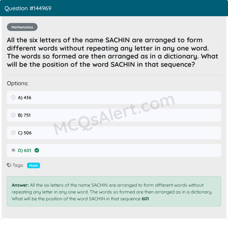 Question Screenshot