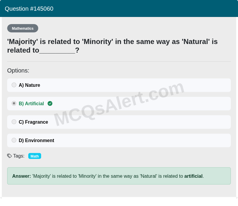 Question Screenshot