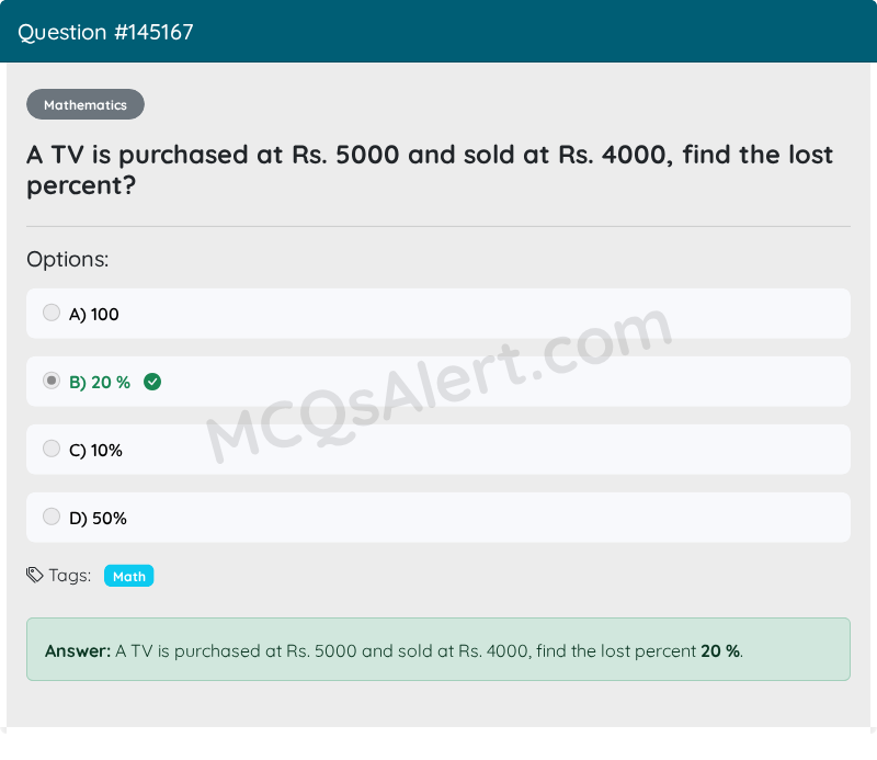 Question Screenshot