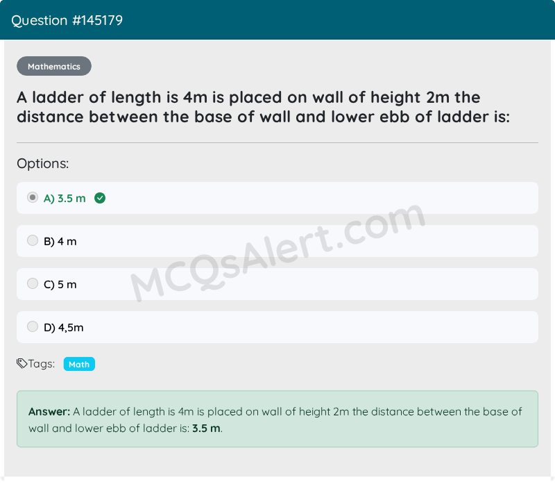 Question Screenshot