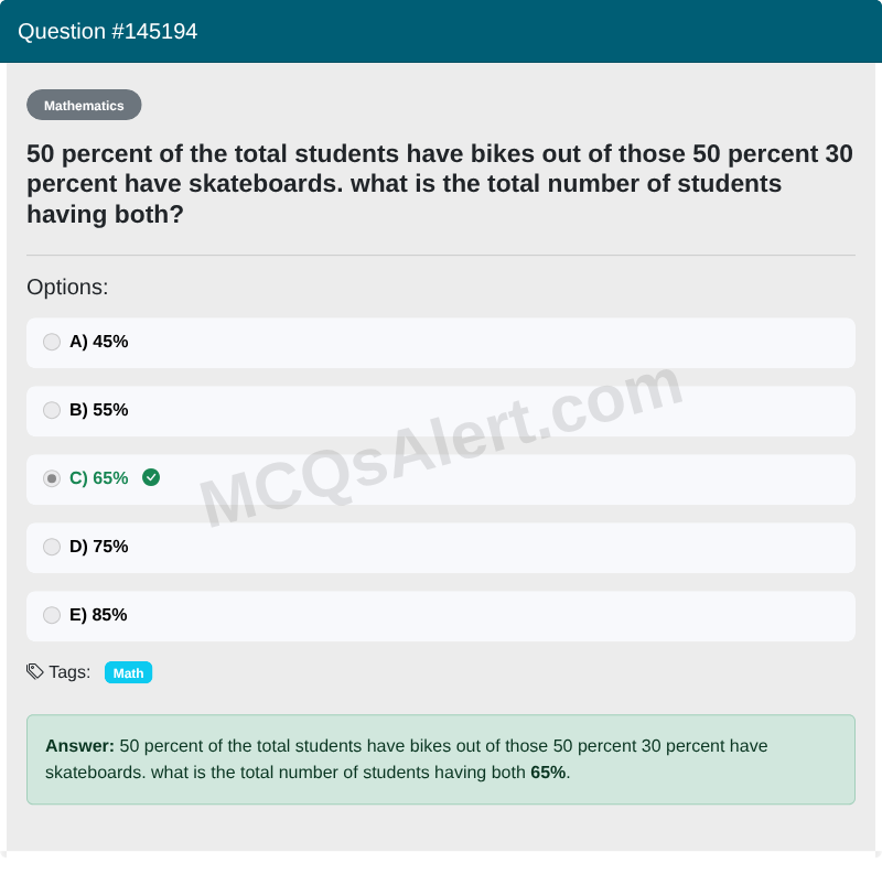 Question Screenshot