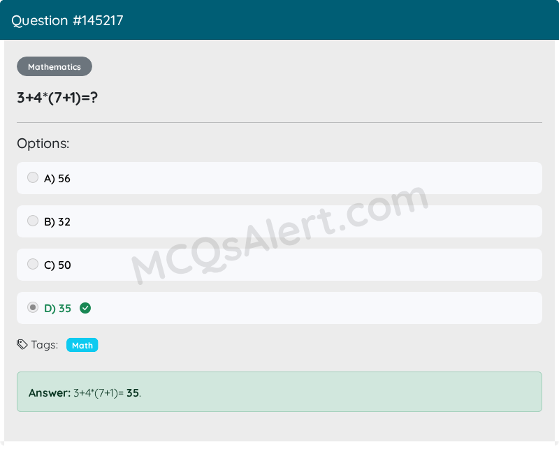 Question Screenshot